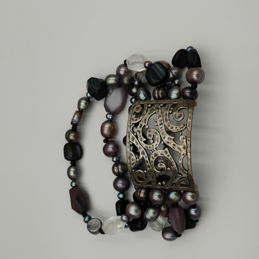 Silpada Four Strand Beaded Stretch Bracelet - Picture 4 of 4